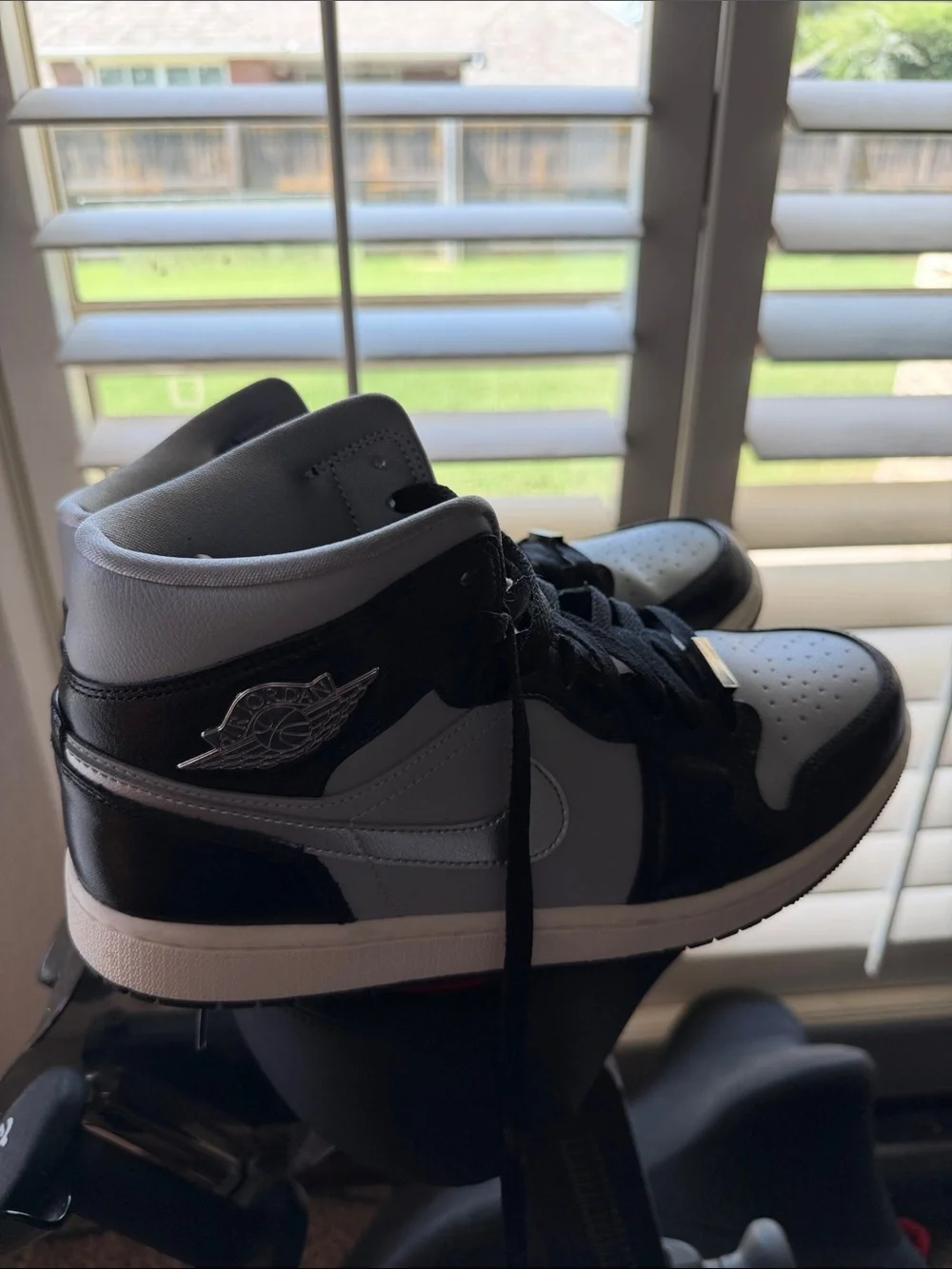 Jordan High-Top Sneakers in Black and Gray